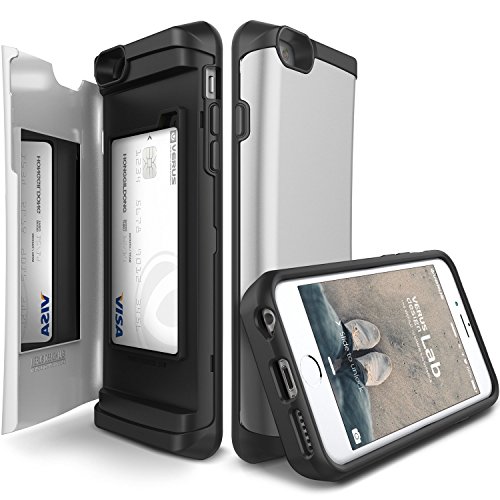iPhone 6 Case, Verus iPhone 6 4.7" Case Dual Layer Protective Mirrored Card Case,Veil Satin Silver