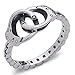 Handcuff Ring with Chain Band in 925 Sterling Silver by Silver Phantom Jewelry