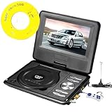 Portable Swivel Bravolink DVD Player with TV USB Card Reader Radio Games MP3 CD-R CD-RW WMA CD DHCD (7.5 inch (788), black)
