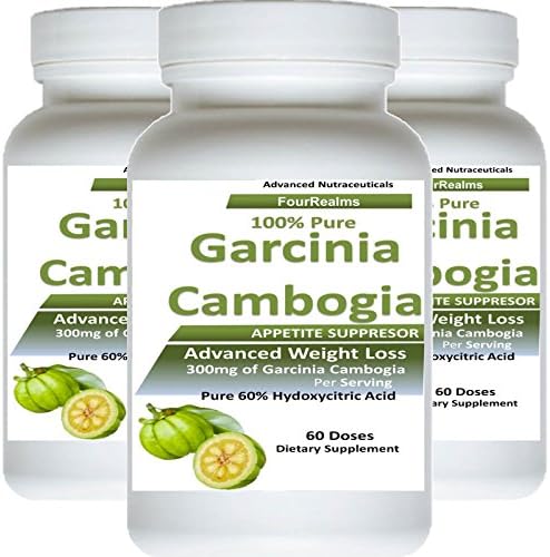 3x Pure Garcinia Cambogia Extract Weight Loss with 100% Pure Hca Diet Plus Slender Product