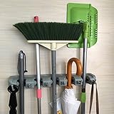 The Strongest Grippers Mop Broom Holder Found Only on Amazon. Items Stay Put Guaranteed Non Slide. Lifetime Guarantee.