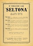 1918 Ad Seltona Printing Leto Photo Materials Film Camera Photography Developing - Original Print Ad
