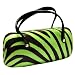 Lime Green & Black Zebra Eyeglass Case With Handles