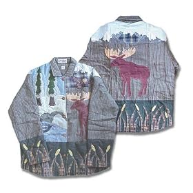 ZK Applique II Theme Moose Jacket - Reversible SM,MD,LG,XL (Click for choices) by TheMountainLine