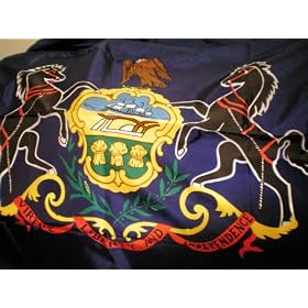 Pennsylvania State Flag -- 3' x 5' Duralite -- Received as Gift From Former State Senator Albert V. Belan -- NEVER FLOWN -- as shown
