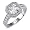 Sterling Silver Asscher Cubic Zirconia CZ Ring - Women's Engagement Wedding Ring Size 5