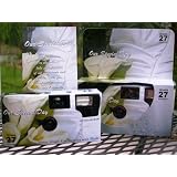 10 Pack Calla Lily Disposable Wedding Cameras in Matching Gift Boxes with Table Tents, 35mm, 27 Exposures