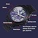 SILILUN® Men Quartz Analog Multifunctional Business Watch Sport Watch Stainless steel Band- Blue