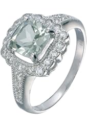 Vir Jewels Sterling Silver Green Amethyst Ring (0.90 CT)