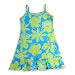 Girlfriends by Anita G Designer Clothes - Toddler Girls Tank Dress, Blue, Lime (Size 4T)