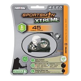 Rayovac SE1WHLT-B Sportsman Xtreme 1-Watt Multi Function 4LED Headlight With Diffuser