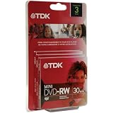 TDK 4X DVD-RW 8CM 1.4 GB DVD-RW 3 Pack in Jewel Case