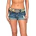 Ed Hardy Womens Medium Wash Belted Shorts- Medium Vintage