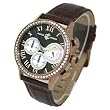 ROCAWEAR Rose Gold-tone Iced Classic Chronograph Strap Watch. Model: RL215210