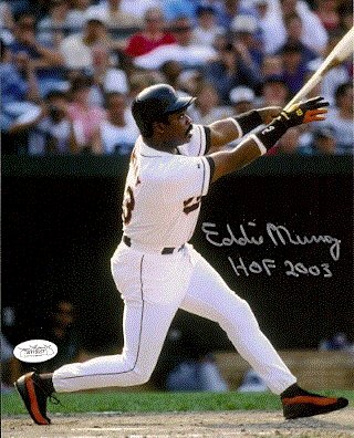 Autographed/Hand Signed Eddie Murray Baltimore Orioles Jsa 8x10 Photo