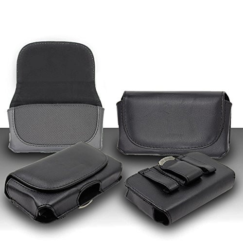 Premium Black Leather Design Horizontal Leather Belt Case Clip Holster Pouch Cover Suitable For Motorola Moto G (2nd generation) 2014 edition (Fit for Single Phone With Thin Case or Back Cover Together)