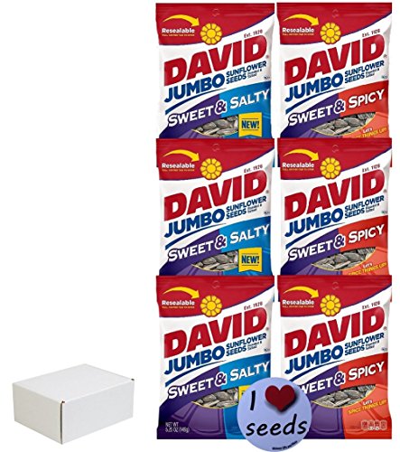 David Sunflower Seeds Variety 6PK In Gift Box With Bonus Magnet