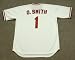 OZZIE SMITH St. Louis Cardinals 1982 Majestic Cooperstown Throwback Home Baseball Jersey, MEDIUM