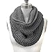 Spinningdaisy Women's Chunky Knit Infinity Scarf Grey Color