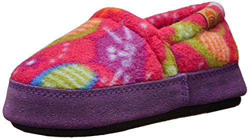 ACORN Kid's Acorn Moc Slipper,Fat Cat Pink,10/11 M US Little Kid