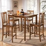 Tate Square 5pc Counter Height Table Set by Ashley Furniture