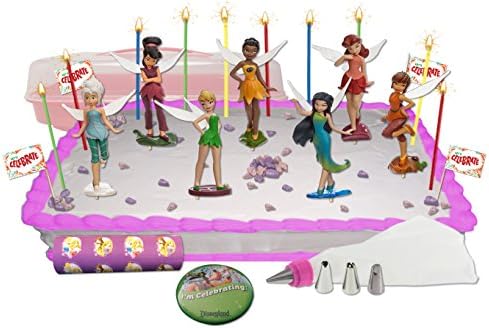 Disney Tinkerbell and Fairies Deluxe Cake / Cupcake Topper Decorating Kit