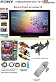 Sony Bravia KDL-40NX700 1080p 40-Inch LCD HDTV W/ LED backlight & built-in Wi-Fi® With Buyers Choice HDTV Accessory Kit Includes Pro Dual Arm Articulating Mount + (2) 6FT Hdmi 1.3B Cables, 6FT Audio Interconnect Cable + Cleaner + Surge Protector