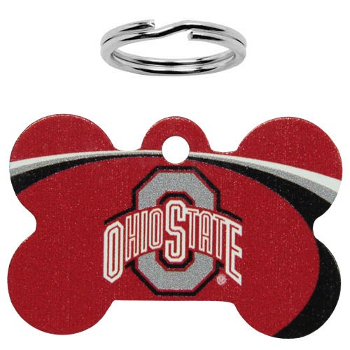 Ohio State Buckeyes Bone Engravable Pet ID Tag
