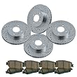 Cross Drilled and Slotted Front and Rear Brake Rotors & Pads BMW M3 87 88 89 90 91