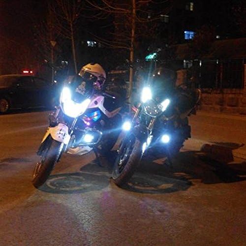 Landlord® 125W Super Bright Car Motorcycle CREE U7 LED Driving DRL Fog Head Spot Light Lamp Day time Lights Headlight Angel Eyes Ring (Blue)