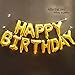 Happy Birthday Balloons,Aluminum Foil Banner Balloons for Birthday Party Decorations and Supplies -Gold