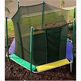 12 ft. Hexagon Trampoline with Enclosure Pad Color: Green