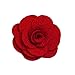 Double Knit Crepe Lapel Flower Boutonniere - Red
