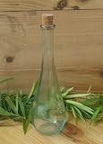 Recycled Glass Tear Drop Bottle With Cork - 12oz