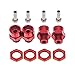 4-Pack 12mm to 17mm Wheel Hex Hub Adapter Extension Conversion for 1/10 RC Car and Upgrade 1/8 Tires
