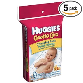 Huggies Disposable Changing Pads, 8-Count Packages (Pack of 5): Health &amp; Personal Care