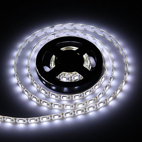 LED Strip Lights Battery Powered Rope Light Waterproof Flexible Ribbon Light SMD 5050 Tape Lighting - 2M/Cool White