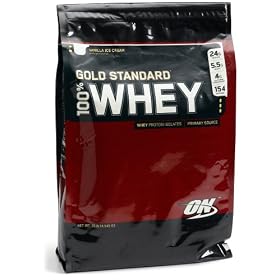 Optimum Nutrition Gold Standard 100% Instantized Whey, Vanilla Ice Cream,