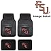 Florida State University Seminoles FSU College Team Sports Logo Vehicle Auto Truck SUV Car Vinyl Front and Rear Floor Mats - 4PC Set
