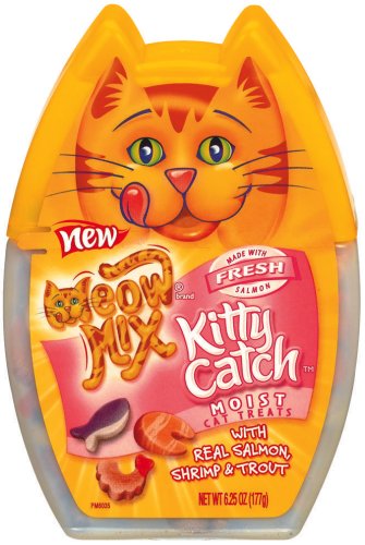 Meow Mix Treats, Kitty Catch Moist Cat Treats, 6.25-Ounce Platic Containers (Pack of 7)