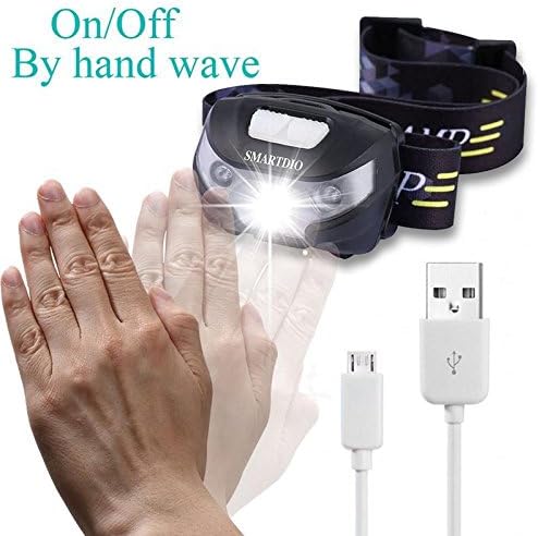 LED Bicycle Sensing Headlamp Hand Free Sensor Bike Light Waterproof USB Charge Headlight ABS