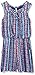 As U Wish Girls' Printed Woven Romper with Spaghetti Ties and Beads Dress