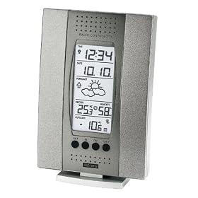 Smart Effects Technoline WT 7014-IT Silver Radio Controlled Clock and Weather Station with Outside Sensor
