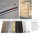 White Sliding Frameless Shower Door Single Towel Bar Kit - 24 long