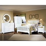 Cottage Snow White Slat Bedroom Set (Twin) by Vaughan-Bassett
