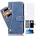 Asuwish Samsung Galaxy S9 Case Marble Phone Cases Wallet Leather with Credit Card Holder Slot Slim Kickstand Stand Feature Flip Folio Protective Cover for Samsung Galaxy 9 9S Women Girls Men Blue