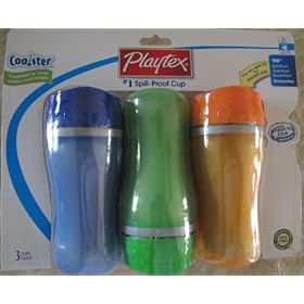 Playtex Coolster Tumbler Sippy Cup 10 oz- 3 pack BPA Free - boy colors