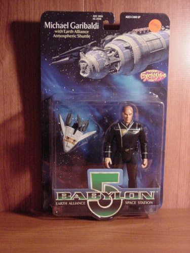 Babylon 5 Chief Security Officer Michael Garibaldi 6in Figure w/ Earth Alliance Atmospheric Shuttle