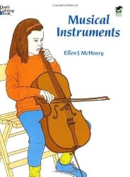 Musical Instruments Coloring Book