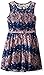 Beautees Girls' Big Sleeve Less Floral Stripe Skater Dress